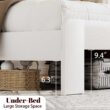 GZMR King White Bed Frame with Headboard