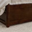 AFI King Walnut Wood Platform Bed Storage with Headboard