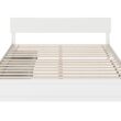 AFI King White Wood Platform Bed Storage with Headboard