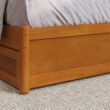 AFI King Light Toffee Wood Platform Bed Storage with Headboard