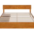 AFI King Light Toffee Wood Platform Bed Storage with Headboard