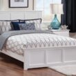 AFI Furnishings Full White Wood Bed Frame with Headboard