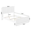 AFI Furnishings Full White Wood Bed Frame with Headboard