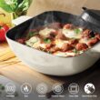 Tramontina Cultura 2-in-1 Enameled Cast Iron Dutch Oven Pot with Reversible Lid Griddle and Trivet, Oven Safe 6.5-Quart Multi-Cooker, Gardenia White