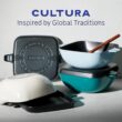 Tramontina Cultura 2-in-1 Enameled Cast Iron Dutch Oven Pot with Reversible Lid Griddle and Trivet, Oven Safe 6.5-Quart Multi-Cooker, Starlight Blue