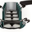 Tramontina Ceramic Non Stick 11-Piece Nesting Pots and Pans Set with Lids - Stackable Nonstick Cookware Set, Dishwasher and Oven Safe, Teal