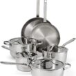 Tramontina Tempo Tri-Ply Base Stainless Steel 10-Piece Cookware Set with Glass Lids, Pots and Pans Kitchen Set, Induction-Ready, Oven-Safe, Dishwasher-Safe