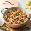 Tramontina Fiora 4.25-Quart Multipurpose Ceramic Non Stick Cooking Pan with Lid, Spanish Villa