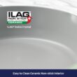 Tramontina Fiora 4.25-Quart Multipurpose Ceramic Non Stick Cooking Pan with Lid, Mint