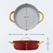 Tramontina Fiora 4.25-Quart Multipurpose Ceramic Non Stick Cooking Pan with Lid, Merlot