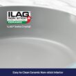 Tramontina Fiora 4.25-Quart Multipurpose Ceramic Non Stick Cooking Pan with Lid, Frost Blue