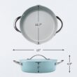 Tramontina Fiora 4.25-Quart Multipurpose Ceramic Non Stick Cooking Pan with Lid, Frost Blue