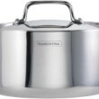 Tramontina Utsava Tri-Ply Clad Stainless Steel 3.25-Quart Casserole with Lid and Ceramic Non Stick Interior, Induction-Ready Small Dutch Oven Pot