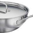 Tramontina Utsava Tri-Ply Clad Stainless Steel 3.75-Quart Wok with Lid and Ceramic Non Stick Interior, Induction-Ready Cooking Pan