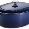 Tramontina Bestow Enameled Cast Iron Oval Dutch Oven Pot with Lid, Large 7-quart, Blue
