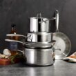 Tramontina Signature Tri-Ply Clad Stainless Steel 8-Piece Cookware Set with Lids, Pots and Pans Kitchen Set, Induction-Ready, Dishwasher-Safe, NSF-Certified, Made in Brazil