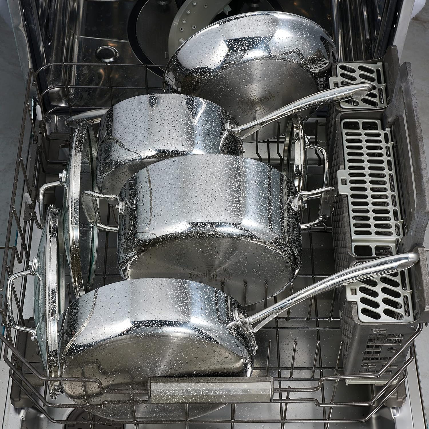 Tramontina Tri-Ply Clad Stainless Steel 8-Quart Stock Pot with Glass Lid, Induction-Ready Pasta Pot, Dishwasher-Safe, NSF-Certified