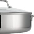 Tramontina Tri-Ply Clad Stainless Steel 6-Quart Saute Pan with Glass Lid, Induction-Ready Cooking Pan, Dishwasher-Safe, NSF-Certified