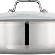 Tramontina Tri-Ply Clad Stainless Steel 6-Quart Braiser Pan with Glass Lid, Induction-Ready, Dishwasher-Safe, NSF-Certified