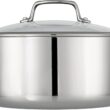 Tramontina Tri-Ply Clad Stainless Steel 5-Quart Dutch Oven Pot with Glass Lid, Induction-Ready, Dishwasher-Safe, NSF-Certified