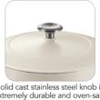 Tramontina Bestow Enameled Cast Iron Dutch Oven Pot with Lid, Round 5.5-quart, Matte White