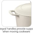 Tramontina Bestow Enameled Cast Iron Dutch Oven Pot with Lid, Round 5.5-quart, Matte White