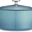 Tramontina Bestow Enameled Cast Iron Dutch Oven Pot with Lid, Round 5.5-quart, Medium Blue