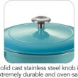 Tramontina Bestow Enameled Cast Iron Dutch Oven Pot with Lid, Round 5.5-quart, Medium Blue