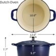 Tramontina Enameled Cast Iron Dutch Oven Pot with Lid, Round 6.5-quart, Blue