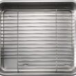 Tramontina 16.5-Inch Stainless Steel Deep Roasting Pan with Basting Grill and V-Rack, Turkey Roaster for Oven, Dishwasher Safe, Made in Brazil