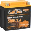 Weize Lithium YTX14-BS, Group 14, 500A LiFePO4 Motorcycle Battery, 12V 5AH ATV, UTV, Jet Ski, 4 Wheeler, Snowmobile, Personal Watercraft, Seadoo, Polaris, Generator and Riding Lawn Mower Battery