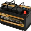 Weize Platinum AGM Battery BCI Group 94R - 12v 80ah H7 Size 94R Automotive Battery, 140RC, 850CCA, 36 Months Warranty, Dimensions 12.4