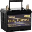 WEIZE 12V 105AH 1000CCA Dual Purpose LiFePO4 Battery, Group 31 Starting Lithium Battery Plus Deep Cycle Performance, Built-in Smart BMS, Perfect for Trolling Motor, Marine, RV