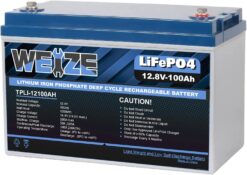 Weize 12V 100Ah TM LiFePO4 Battery Group 31, 120A BMS Low-Temp Protection Deep Cycle Lithium Battery 500A/3S Peak Discharge for Trolling Motor, RV, Solar, Marine