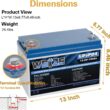 Weize 12V 100Ah TM LiFePO4 Battery Group 31, 120A BMS Low-Temp Protection Deep Cycle Lithium Battery 500A/3S Peak Discharge for Trolling Motor, RV, Solar, Marine