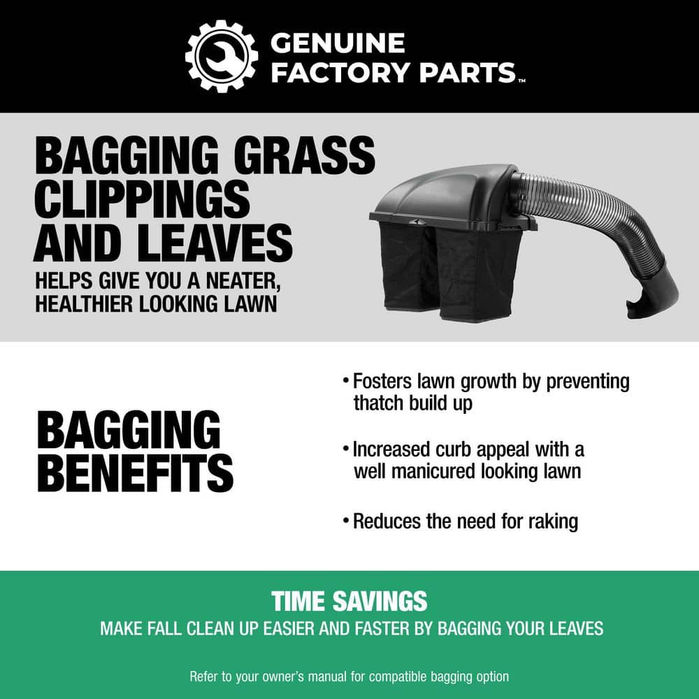 Genuine Factory Parts Original Equipment 50 in. and 54 in. Double Bagger for Troy-Bilt and Craftsman Zero-Turn Lawn Mowers (2019 and After) 19B70055GFP