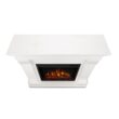 Real Flame 41-in W White Free standing LED Flat Wall Electric Fireplace with Remote Control Included