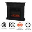 Real Flame 47.5-in W Black Free standing Fan-forced Flat Wall Electric Fireplace with Remote Control Included