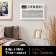 Whirlpool Supplemental Heat Capability 10000-BTU 450-sq ft 230-Volt White Through-the-Wall Air Conditioner with Heater with Remote