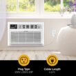Whirlpool Supplemental Heat Capability 10000-BTU 450-sq ft 230-Volt White Through-the-Wall Air Conditioner with Heater with Remote