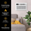Whirlpool Supplemental Heat Capability 12000-BTU 550-sq ft 230-Volt White Through-the-Wall Air Conditioner with Heater with Remote