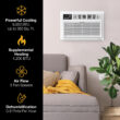 Whirlpool Supplemental Heat Capability 8000-BTU 350-sq ft 115-Volt White Through-the-Wall Air Conditioner with Heater with Remote