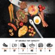 Blackstone 17-in Culinary Omnivore Tabletop Griddle with Hood 267-Sq. in Black Powder Coat Portable Liquid propane Grill