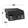 Blackstone 17-in Culinary Omnivore Tabletop Griddle with Hood 267-Sq. in Black Powder Coat Portable Liquid propane Grill