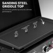 Royal Gourmet Tabletop Gas Griddle with Removable Standing Cart and Hood 4 -Burner Liquid propane Flat Top Grill