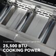 Royal Gourmet 3-Burner Griddle with Collapsible Stand 314-Sq. in Black Portable Liquid propane Grill