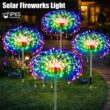 Solar-Powered Waterproof Firework Garden Lights With Remote Control & 8 Lighting Modes