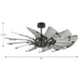 Progress Lighting Springer 52-in Matte Black with Rustic Charcoal Blades Ceiling Fan Light Kit Compatible and Remote Control Included 12 -Blade