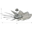 Progress Lighting Springer 52-in Antique Nickel with White Barnwood Blades Ceiling Fan Light Kit Compatible and Remote Control Included 12 -Blade