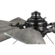 Progress Lighting Springer 52-in Matte Black with Rustic Charcoal Blades Ceiling Fan Light Kit Compatible and Remote Control Included 12 -Blade